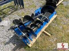 UNUSED SKID STEER AUGER WITH 3 BITS