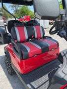 UNUSED LIFTED 4 SEATER GOLF CART--WILL NOT TAKE CHARGE