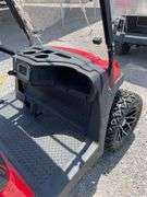 UNUSED LIFTED 4 SEATER GOLF CART--WILL NOT TAKE CHARGE