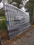UNUSED 20' BI-PARTING WROUGHT IRON GATES DEER SCENE