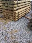 (36)pcs 5" X 8' PRESSURE TREATED PERFECT POSTS