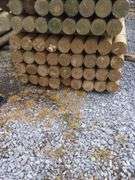 (36)pcs 5" X 8' PRESSURE TREATED PERFECT POSTS
