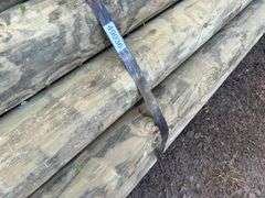 (35)pc 6" X 8' PRESSURE TREATED TAPERED POSTS
