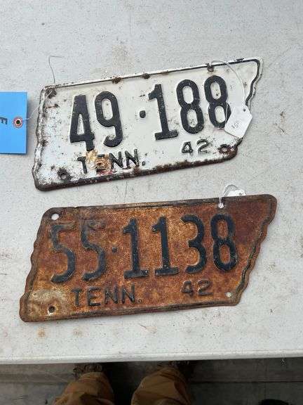 (2) TN 42 LICENSE PLATES