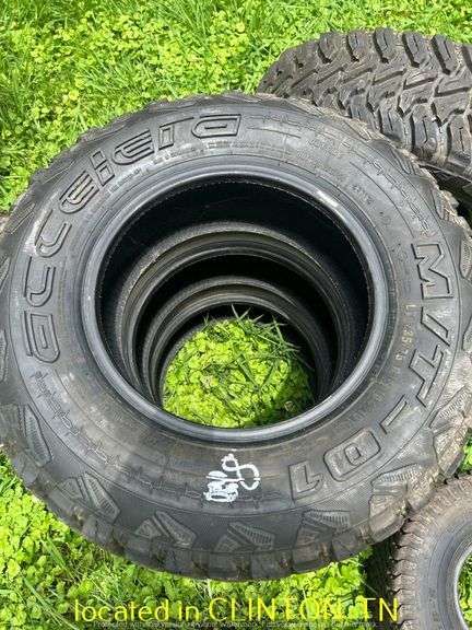 (4) ACCEIERA MT01 LT235/75-R15 USED TIRES