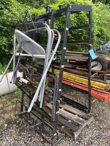 Steel rack with miscellaneous metal