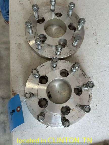 (2) 5-4.5 TO 8-6.5 ALUMINUM WHEEL SPACERS-CAME OFF FARMALL CUB