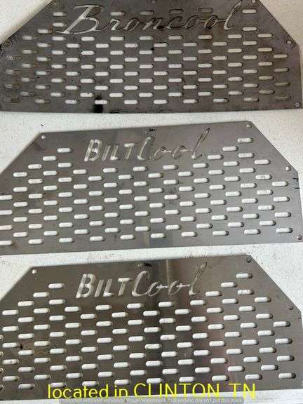 (2) BILT COOL & (1) BRONCOOL 20"X8" METAL GRILL COVERS