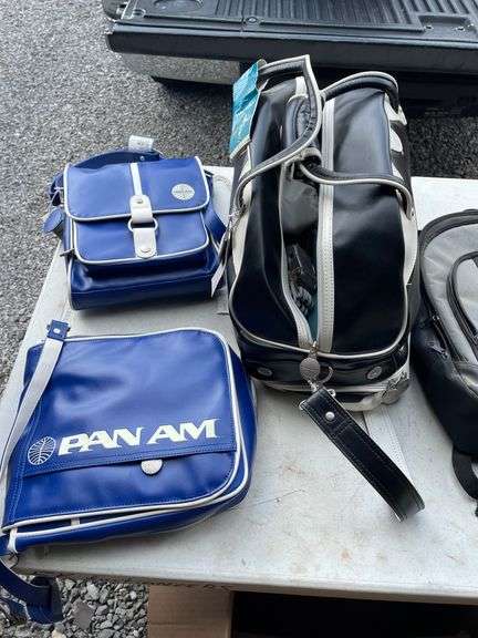 (3) PAN AM TRAVEL BAGS/(2) BACKPACKS/BRIEFCASE