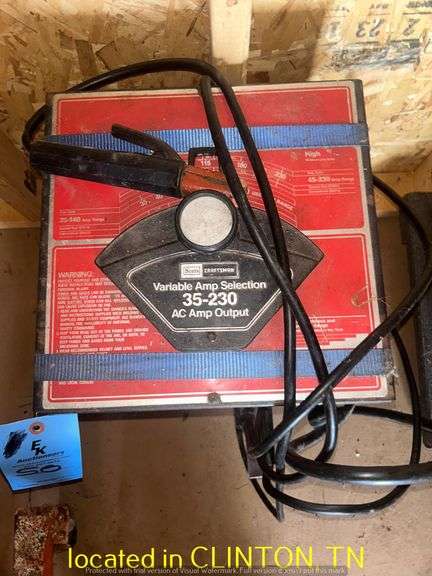 CRAFTMANS 35-230 VARIABLE AMP ARC WELDER-UNTESTED, OPERQATION UNKNOWN
