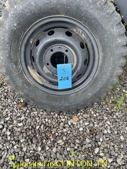 (3) MILITARY TIRE WITH 1 RIM 7.00-16LW