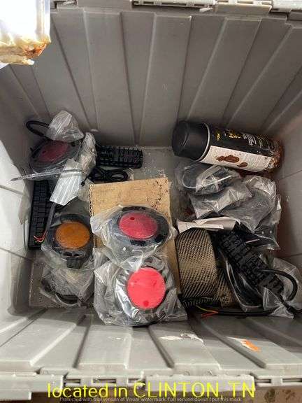 LED LIGHTS/MIRROR BRACKETS/SPOT LIGHT/EXHAUST WRAP/RED& YELLOE ROUND TRAILER LIGHTS