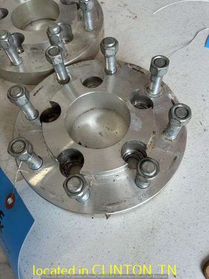 (2) 5-4.5 TO 8-6.5 ALUMINUM WHEEL SPACERS-CAME OFF FARMALL CUB