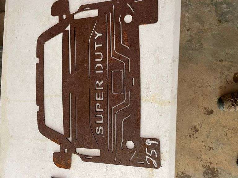 (2) STEEL CUTOUTS OF FORD & SUPER DUTY
