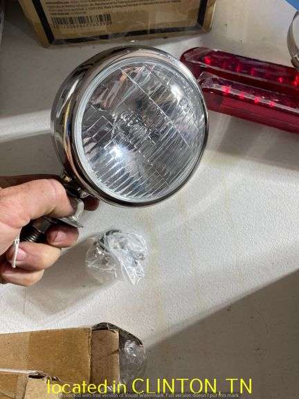 LED LIGHTS/MIRROR BRACKETS/SPOT LIGHT/EXHAUST WRAP/RED& YELLOE ROUND TRAILER LIGHTS