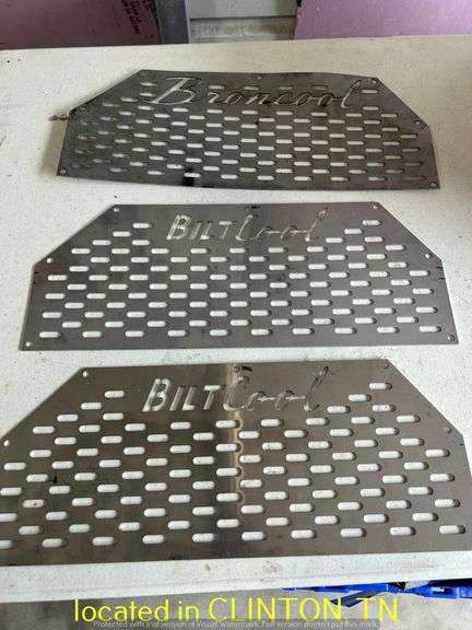 (2) BILT COOL & (1) BRONCOOL 20"X8" METAL GRILL COVERS