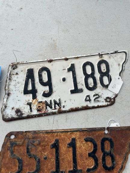 (2) TN 42 LICENSE PLATES