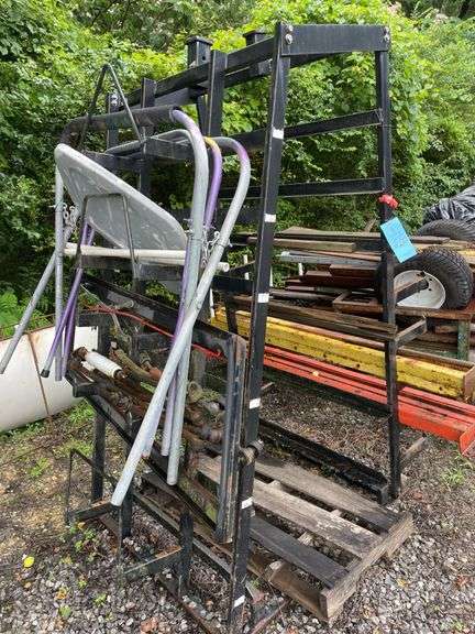 Steel rack with miscellaneous metal