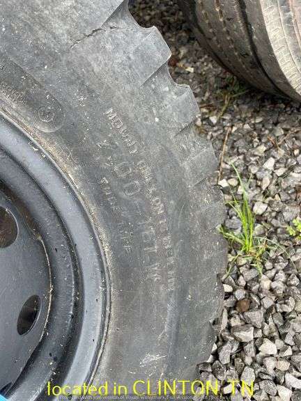 (3) MILITARY TIRE WITH 1 RIM 7.00-16LW