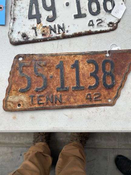(2) TN 42 LICENSE PLATES