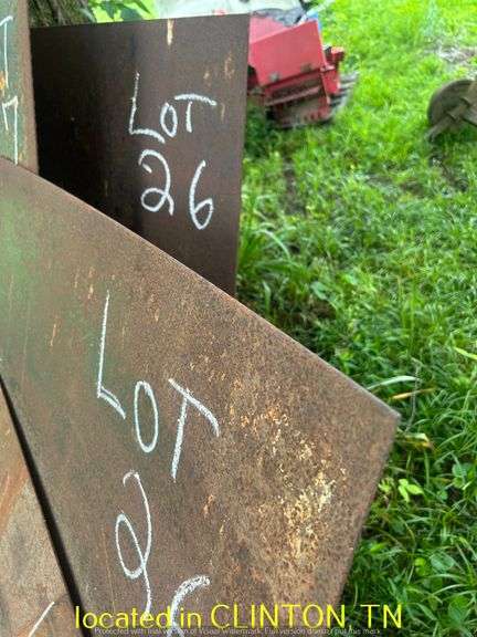 (QTY2) 11'X4'X3/16" SHEET METAL & (2) ADDITIONAL SMALLER PIECES
