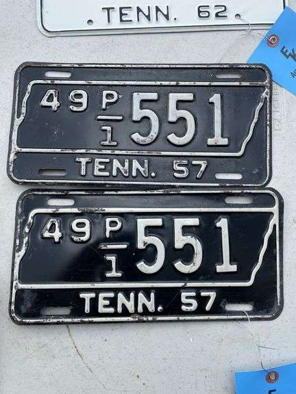 (2) TN 57 LICENSE PLATES