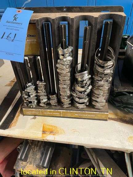 RACK OF HOSE CLAMPS