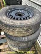 APPROX (17) USED TIRES AND MISC RIMS