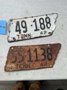 (2) TN 42 LICENSE PLATES