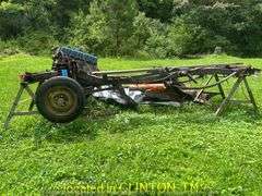 1966 FORD BRONCO FRAME WITH INLINE 6CYLINDER MOTOR-UNKNOWN OPERATION OF MOTOR