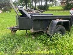 SINGLE AXLE 5LUG PINTLE HITCH TRAILER WITH SIDES