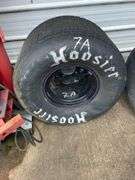 (2) HOOSIER 105-16.0-15 DIRT SLICKS WITH RIMS
