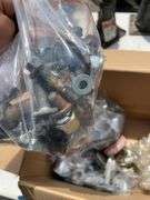 BOX OF FASTENERS/3 CAR JACKS/2 VAC PUMPS/JUGNUTS/SPARKPLUGS
