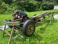 1966 FORD BRONCO FRAME WITH INLINE 6CYLINDER MOTOR-UNKNOWN OPERATION OF MOTOR