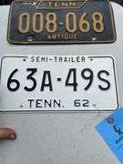 (2) TN ANTIQUE & SEMI TRAILER LICENSE PLATES
