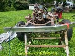 1966 FORD BRONCO FRAME WITH INLINE 6CYLINDER MOTOR-UNKNOWN OPERATION OF MOTOR