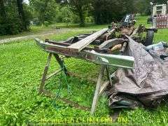 1966 FORD BRONCO FRAME WITH INLINE 6CYLINDER MOTOR-UNKNOWN OPERATION OF MOTOR