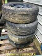 APPROX (17) USED TIRES AND MISC RIMS