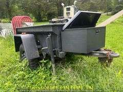 SINGLE AXLE 5LUG PINTLE HITCH TRAILER WITH SIDES