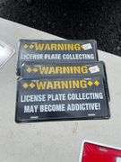 ADVERTISING LICENSE PLATES-IH/DATSUN/NASCAR