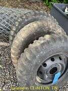 (3) MILITARY TIRE WITH 1 RIM 7.00-16LW
