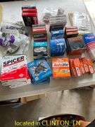 BOX BEARINGS, U JOINTS, SPARK PLUGS-MOST APPEAR TO BE UNUSED