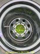 (2) HOOSIER 105/16.0-15 DIRT SLICKS WITH 8LUG RIMS