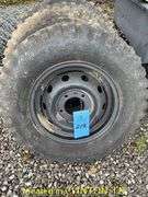 (3) MILITARY TIRE WITH 1 RIM 7.00-16LW