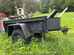 SINGLE AXLE 5LUG PINTLE HITCH TRAILER WITH SIDES