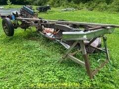 1966 FORD BRONCO FRAME WITH INLINE 6CYLINDER MOTOR-UNKNOWN OPERATION OF MOTOR