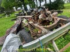 1966 FORD BRONCO FRAME WITH INLINE 6CYLINDER MOTOR-UNKNOWN OPERATION OF MOTOR