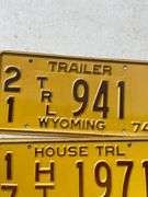 (2) WYOMING LICENSE PLATES