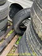 APPROX (17) USED TIRES AND MISC RIMS