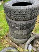 APPROX (17) USED TIRES AND MISC RIMS